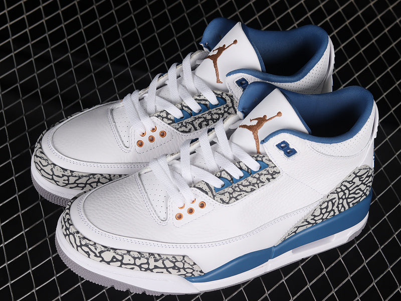 Air Jordan 3 Wizards True Blue and Copper