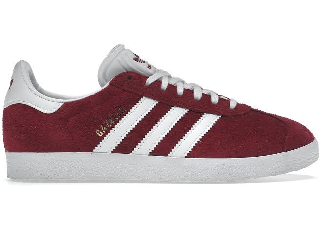 GAZELLE SHOES COLLEGIATE BURGUNDY/CLOUD WHITE/GOLD METALLIC