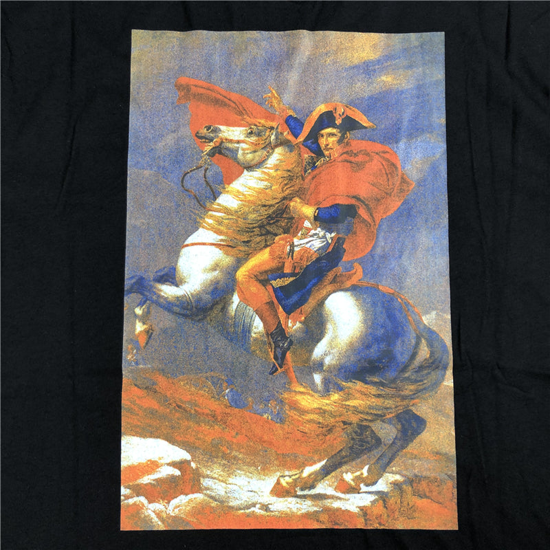 Camiseta Fear Of God Cavaleiro Pintura a Óleo HD De Injeção Direta Preto