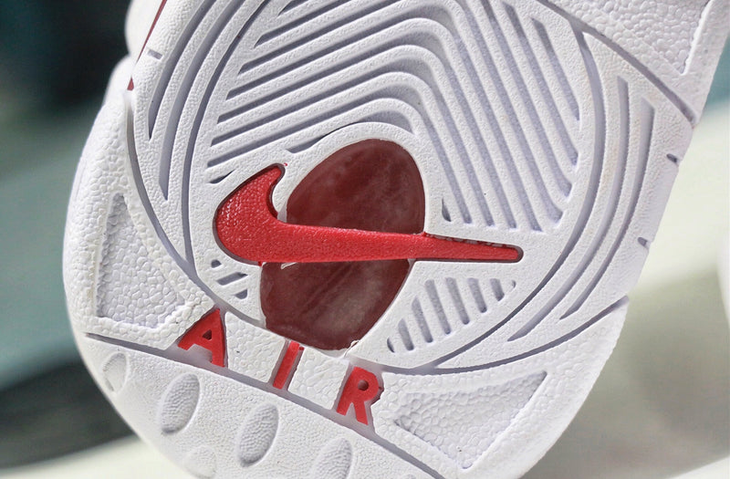 Nike Air More Uptempo White Varsity Red Outline