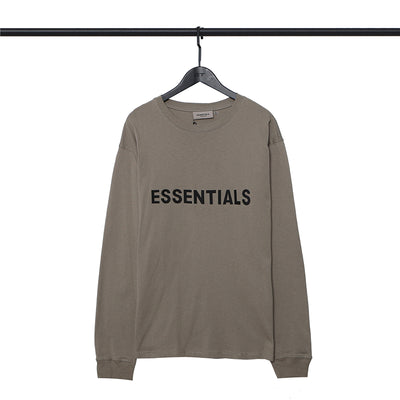 Camiseta Fear Of God Essentials Verde Musgo Escuro (Manga Longa)
