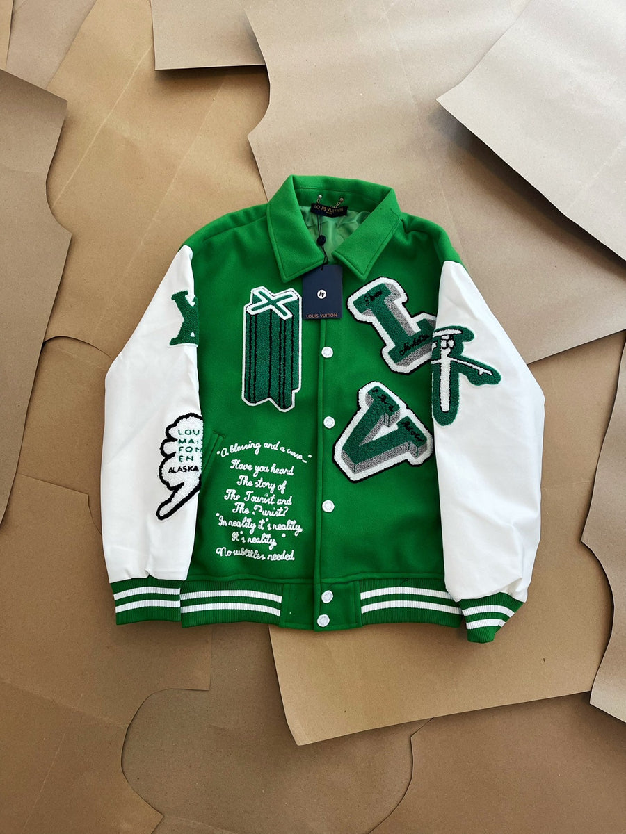 Jaqueta Louis Vuitton Varsity em Couro Green - LLebu: A melhor  experiência de Luxo online do mundo!